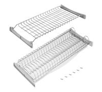 Emuca - Scolapiatti Suprastar per modulo, 900mm, Verniciato alluminio, Acciaio