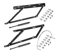 Emuca - Set di meccanismi di sollevamento per divano letto, Sistema anteriore 135 cm, Verniciato nero, Acciaio