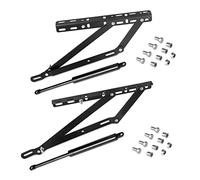 Emuca - Set di meccanismi di Sollevamento per Divano Letto, Sistema Laterale 90 cm, Verniciato Nero, Acciaio