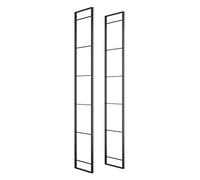 Emuca - Struttura per Scaffale stile industriale, Altezza 1790 mm, Acciaio, Laccato nero