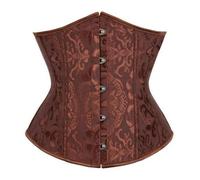 EMUKFD Corsetto da donna disossato bustier pirata vintage corsetto shapewear steampunk corsetto overbust vita push up raso sposa broccato top lingerie bodyshaper festa Halloween costumi di Natale