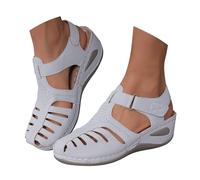 EMUKFD Sandali da pescatore da donna, con punta chiusa, traspiranti, traspiranti, casual, da lavoro, per attività all'aperto, spiaggia, scarpe estive per passeggiate e trekking, Grigio, 41 EU