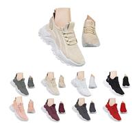 EMUKFD Scarpe da ginnastica da donna traspiranti da corsa e camminata, con supporto per arco plantare, antiscivolo, in memory foam, in rete, ortopediche, sportive, leggere, da jogging, scarpe da