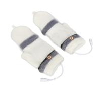 EMUKOEP 1 Paio di Riscaldati USB, Riscaldanti Invernali Caldi con Dita Intere e Dita per la Digitazione di Giochi, Visone Imitazione