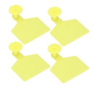EMUKOEP 100 Set di Etichette Auricolari per Bovini Vuote, Grandi Accessori Gialli per L'identificazione degli Animali, per la Movimentazione del Bestiame