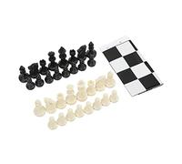 EMUKOEP 32 Pezzi degli Scacchi Medievali Set Scacchiera Pieghevole Gioco di Scacchi Standard Internazionale Set di Educativi per Adulti Caffetteria per la Casa 161g