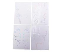 EMUKOEP 4 Adesivi Temporanei per Anime, Adesivi Temporanei per il Corpo a Tema Film e Cosplay, Fantastici Disegni Anime per Accessori per Costumi, Ideali per Eventi Cosplay e Raduni di (WS LS 031 034)