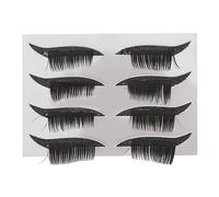 EMUKOEP 4 Paia Adesivi per Eyeliner e Ciglia Adesivi per Ciglia Finte Autoadesivi Impermeabili Riutilizzabili Facile Indossare con Glitter Brillanti per Feste Appuntamenti Truc (Nera)