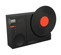 EMUKOEP Altoparlante Giradischi Bluetooth Vintage, Elegante Batteria Portatile a Lunga Durata per Soggiorno, Camera da Letto, Ufficio (Nera)