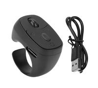 EMUKOEP Anello di Scorrimento Wireless, Telecomando per Fotocamera e Girapagina per E-book, Navigazione Semplice con Telecomando Ad Anello di Scorrimento, per Lettori e Creatori (nera)