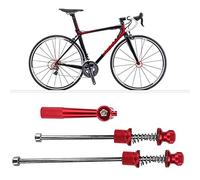 EMUKOEP Antifurto Spiedini di Sicurezza per Bici da Strada in Lega di Alluminio Maniglia di Bloccaggio Facile Fischio di Sopravvivenza Rosso 1 Paio (Rossa)