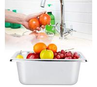 EMUKOEP Bacinella per Buffet Durevole in Acciaio Inossidabile per la Conservazione degli Alimenti in Hotel e Cucine 6,9x4,3x2,8 Pollici