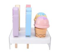 EMUKOEP Bancone Gelato Negozio Sicuro Materiale ABS in Legno Design Realistico Negozio di Giochi Set di Giocattoli per Storie Perfetto per Migliorare le abilità Sociali Materiale ABS in Legno