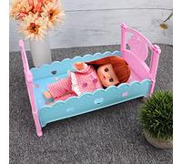 EMUKOEP Bellissimo Set di Mobili per Bambole dei Cartoni Animati, Mini Culle per Bambole Sicure e Durevoli, Scene di Vita Colorate, Colori Casuali