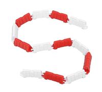 EMUKOEP Blocchi Stradali per Recinzione di Campo da per Auto RC per Piste alla Deriva, Barriere Stradali RC Durevoli Rosse e Bianche, Set di 50 per Auto Telecomandata 1/18