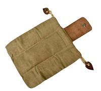 EMUKOEP Borsa Bushcraft con Struttura in Pelle e Tela Spaziosa Custodia per Foraggiamento per Escursioni da 8,25 * 2,75 Pollici (marrone)