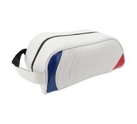 EMUKOEP Borsa per Scarpe in Pelle PU Borsa per Scarpe Portatile per da Viaggio Resistente All'acqua Antipolvere con Tracolla per Sport da Viaggio Uso Quotidiano (Bianco)