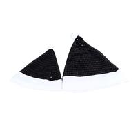 EMUKOEP Cappelli Natalizi con Paillettes Nere Set di 2 Eleganti Cappelli da Babbo Natale per Natale e Halloween
