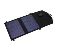 EMUKOEP Caricatore da Pannello Solare da 7 W 5 V 0-2 A Uscita USB Pieghevole Portatile per Campeggio, Uso Esterno, Design con Borsa in Tessuto