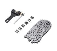 EMUKOEP Catena per Moto 420 Rivestita, 106 Maglie per CRF50 XR50 e PW80, Eccellente Durata e Resistenza Alla Trazione, Adatta per Mini Moto e Go Kart (Grigio)