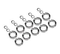 EMUKOEP Clip per Anelli per Gambe di Pappagalli da 10 Pezzi, Facili da Indossare, Anelli per Piedi in Metallo Resistenti Alla Corrosione n. 8, n. 10. 12, per L'addestramento Alla Mosca dei (Stile 7)