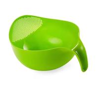 EMUKOEP Colino per Rondella di Riso Efficiente Ciotola per la Pulizia del Riso per Manico da Resistente Al Calore per Uso Domestico In Plastica (Verde grande)