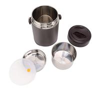 EMUKOEP Contenitore alimentare isolato grigio scuro, acciaio inossidabile multistrato, grande capacità, isolato, contenitore alimentare sotto vuoto