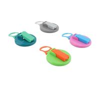 EMUKOEP Coperchio per Lattina di Paglia da 4 Pezzi con Cannuccia in Silicone Riutilizzabile, Copertura Antipolvere per Picnic, Spiagge, Campeggio