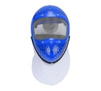 EMUKOEP Copertura Protettiva per Casco da Scherma per Bambini, Protezione per il Viso, in Rete, con Fodera in Rete Traspirante per Gare di Allenamento con Sciabola e Spa (Blu)