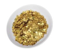 EMUKOEP Coriandoli a Stella da 4000 Pezzi da 10 Mm, Granelli in PVC con Oro Argento, per la Decorazione della Festa Nuziale di Natale (oro)