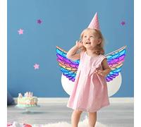 EMUKOEP Costume da Ala d'angelo da Unicorno Lucido per Bambini, Materiale