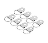 EMUKOEP Crafty Set da 50 Ganci per Lacci per Stivali e Scarpe con Rivetti Piatti da 8 Mm, Set da 50 Ganci, Rivetti, Cappucci per Unghie - Divertiti a Mano, per Portafogli e Portamonete (Argento)