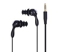 EMUKOEP Cuffie da Nuoto con Tappi per le Orecchie Sostitutivi, Design Ergonomico per Effetto Impermeabile, Goditi la Musica Durante le attività Sportive Intense Materiale ABS (Nera)