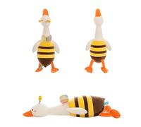 EMUKOEP Cuscino Abbracciante Ape Anatra Anatra Ape Peluche Trasformabile Animale di Pezza con Piumino di Cotone per Coccolare il Bambino in Modo Confortevole (M)