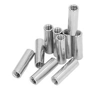 EMUKOEP Dado di Collegamento Rotondo di 10 unità, Dado di Accoppiamento Filo Femminile M8 X 1,25 12 L40mm, di Accoppiamento a Forma di Rotonda Impostata per Connessione