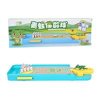 EMUKOEP Divertente Gioco del Bowling a Tema Rane - Giocattolo da Tavolo Interattivo Ed Educativo per Bambini dai 6 Anni in su - Include Sfere in Acciaio e Mini Birilli - (Bowling Divertente con Le