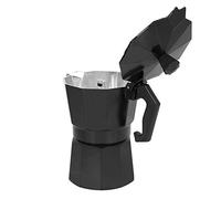 EMUKOEP Durevole Strumento per caffè in Alluminio per Preparare Deliziosi caffè per Fornelli a Gas 150 Ml 3 Tazze (Nera)