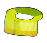 EMUKOEP Elmetto Protettivo Parasole a Tesa Intera con Collo in Rete, Parasole Ad Alta visibilità Riflettente per Lavoratori Edili (Giallo fluorescente)