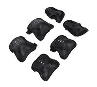EMUKOEP Equipaggiamento Protettivo per Bambini, Ginocchiera Traspirante, Gomitiera, Protezione per le con Assorbimento degli Urti, per Skateboard, Ciclismo, Pattinaggio a Rotelle (Nera)