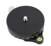 EMUKOEP FC-60 Morsetto per Testa Base con Piastra a Sgancio Rapido per Treppiede a Disco a 360°, Realizzato in Lega di Alluminio di Alta qualità per un Controllo Preciso della Coerenza Fotografica,