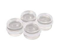 EMUKOEP Fermaporta Autoadesivo Trasparente, Paracolpi Acrilico di Forma Rotonda, Protezione Trasparente per Porta, Ideale per Prevenire Danni Alla Parete, Facile Installazione, Design