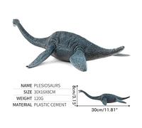 EMUKOEP Figurina di Plastica Leggera Giocattolo Educativo dei Dinosauri del Plesiosauro per L'interazione Genitore-figlio 30 * 16 * 8 Cm (Blu scuro)