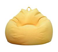 EMUKOEP Fodera per Sedia a Sacco Grande Great Touch, Perfetta per Bambini, Adolescenti e Adulti in Vari Colori e Dimensioni per il Divertimento e il Relax di Tutti i Giorni (Do# giallo)