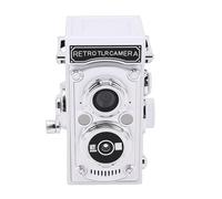 EMUKOEP Fotocamera Portatile retrò 24M 2.7K Telecamera con Messa a Fuoco Automatica Stile TLR per Creare Ricordi e Appassionati di Viaggi Schermo HD da 1,54 Pollici (Bianca)