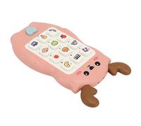 EMUKOEP Giocattolo per Cellulare per Bambini, Luci Musicali Elettroniche Interattive, Smartphone Educativo Masticabile per i più Piccoli, con 2 Livelli di Volume Regolabili (Rosa)