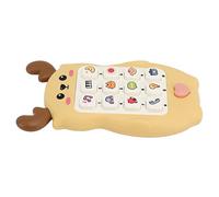 EMUKOEP Giocattolo per Cellulare per Bambini, Luci Musicali Elettroniche Interattive, Smartphone Educativo Masticabile per i più Piccoli, con 2 Livelli di Volume Regolabili (Gialla)