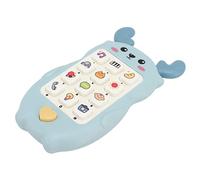 EMUKOEP Giocattolo per Cellulare per Bambini, Luci Musicali Elettroniche Interattive, Smartphone Educativo Masticabile per i più Piccoli, con 2 Livelli di Volume Regolabili (Blu)