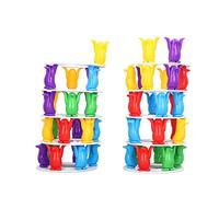 EMUKOEP Gioco di Torri con Blocchi in Equilibrio per Bambini, Gioco Impilabile per Feste, Divertente Giocattolo per Tutta la Famiglia, attività di Costruzione di Torri per Bambini,