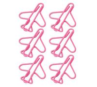 EMUKOEP Graffette Leggere a Forma di Aeroplano con Processo di Placcatura Antiruggine Graffette Multiuso da 100 Pezzi per la Decorazione Domestica (Rosa)