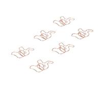 EMUKOEP Graffette per Carta a Forma di Oro Rosa 100 Pezzi Prevengono lo Scivolamento Graffette Segnalibro Animali Carini, Piccole Metalliche Portatili Leggere per la Creazione di Cartoline